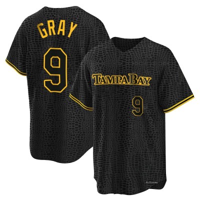 Men's Tristan Gray Tampa Bay Rays Replica Black Snake Skin City Jersey