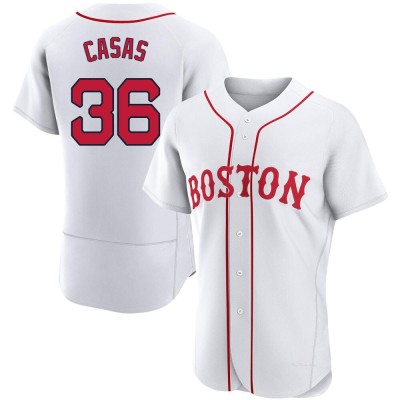 Men's Triston Casas Boston Red Sox Authentic White 2021 Patriots' Day Jersey