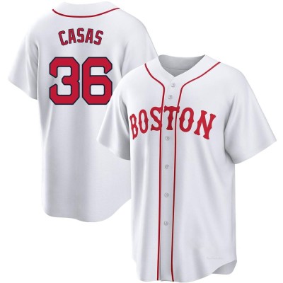 Men's Triston Casas Boston Red Sox Replica White 2021 Patriots' Day Jersey
