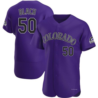 Men's Ty Blach Colorado Rockies Authentic Purple Alternate Jersey