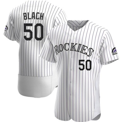 Men's Ty Blach Colorado Rockies Authentic White Home Jersey