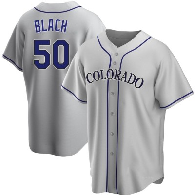 Men's Ty Blach Colorado Rockies Replica Gray Road Jersey