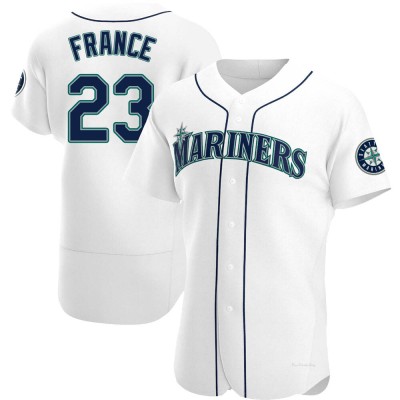 Men's Ty France Seattle Mariners Authentic White Home Jersey
