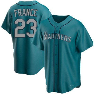 Men's Ty France Seattle Mariners Replica Aqua Alternate Jersey