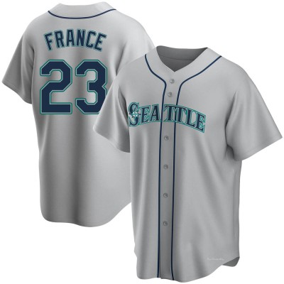 Men's Ty France Seattle Mariners Replica Gray Road Jersey