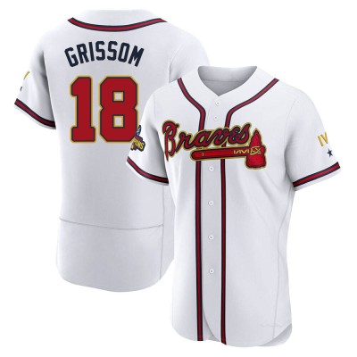 Men's Vaughn Grissom Atlanta Braves Authentic Gold White 2022 Program Jersey