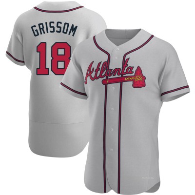 Men's Vaughn Grissom Atlanta Braves Authentic Gray Road Jersey