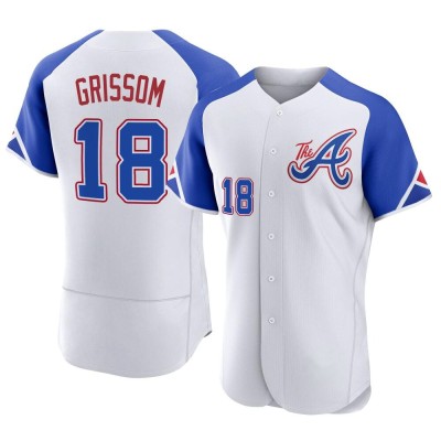 Men's Vaughn Grissom Atlanta Braves Authentic White 2023 City Connect Jersey