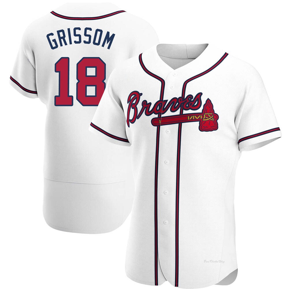 Men's Vaughn Grissom Atlanta Braves Authentic White Home Jersey