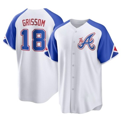 Men's Vaughn Grissom Atlanta Braves Replica White 2023 City Connect Jersey