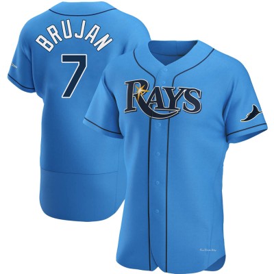 Men's Vidal Brujan Tampa Bay Rays Authentic Light Blue Alternate Jersey