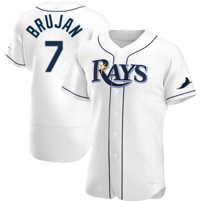 Men's Vidal Brujan Tampa Bay Rays Authentic White Home Jersey