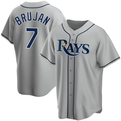Men's Vidal Brujan Tampa Bay Rays Replica Gray Road Jersey