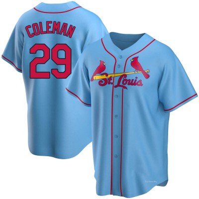 Men's Vince Coleman St. Louis Cardinals Replica Light Blue Alternate Jersey