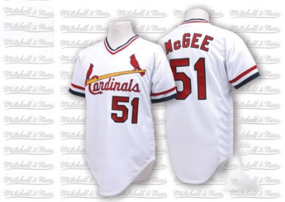 Men's Willie McGee St. Louis Cardinals Authentic White Throwback Jersey