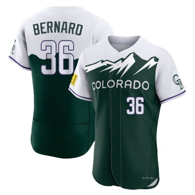 Men's Wynton Bernard Colorado Rockies Authentic Green 2022 City Connect Jersey
