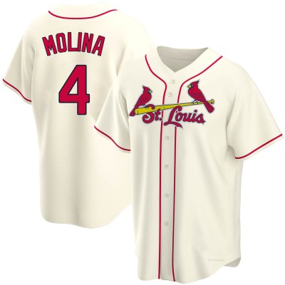 Men's Yadier Molina St. Louis Cardinals Replica Cream Alternate Jersey