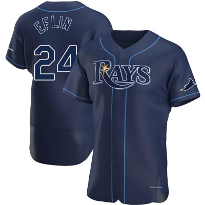 Men's Zach Eflin Tampa Bay Rays Authentic Navy Alternate Jersey