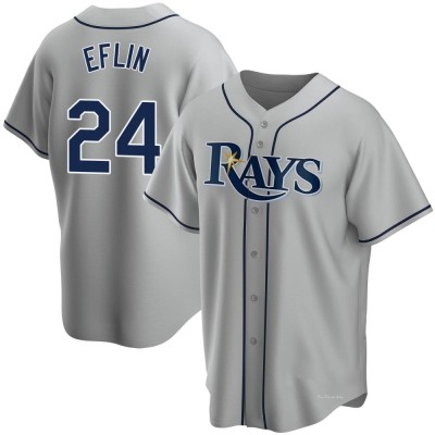 Men's Zach Eflin Tampa Bay Rays Replica Gray Road Jersey