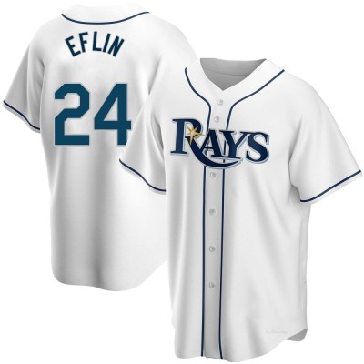 Men's Zach Eflin Tampa Bay Rays Replica White Home Jersey