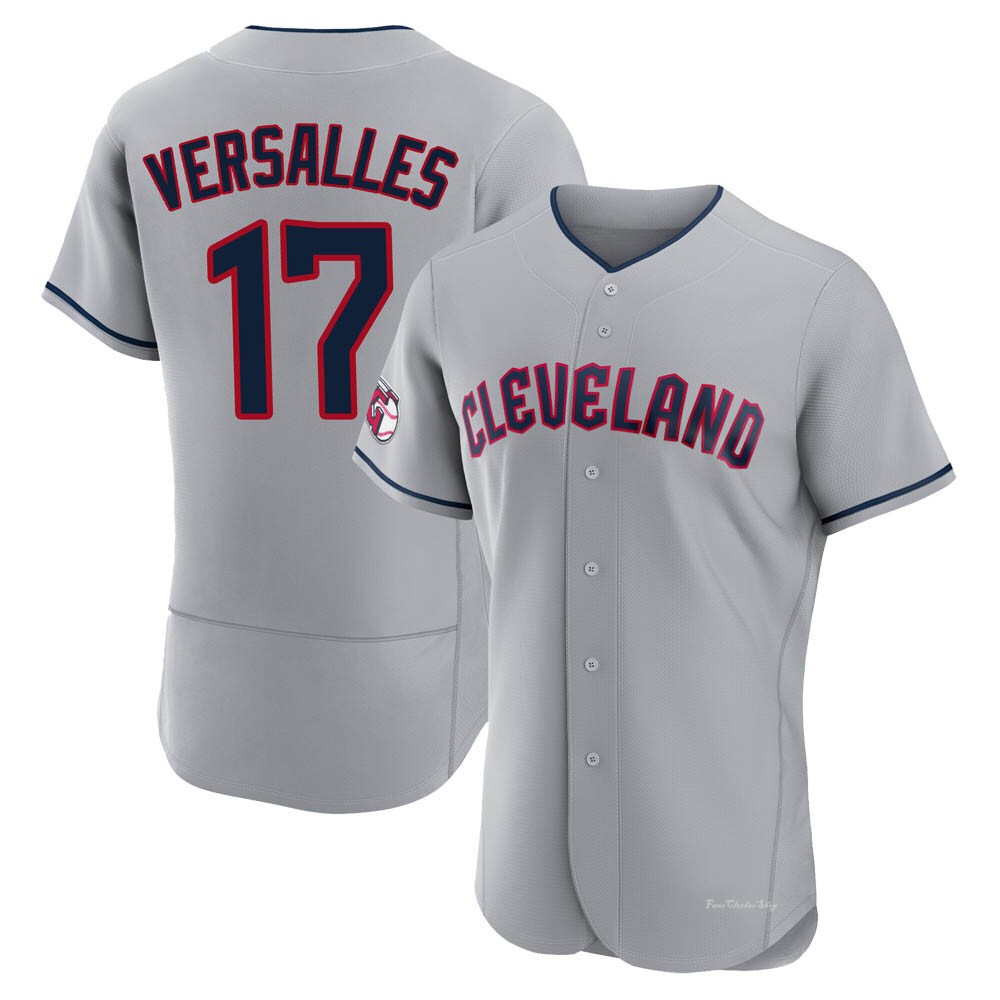 Men's Zoilo Versalles Cleveland Guardians Authentic Gray Road Jersey