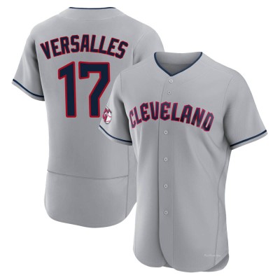 Men's Zoilo Versalles Cleveland Guardians Authentic Gray Road Jersey