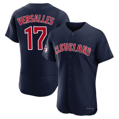 Men's Zoilo Versalles Cleveland Guardians Authentic Navy Alternate Jersey