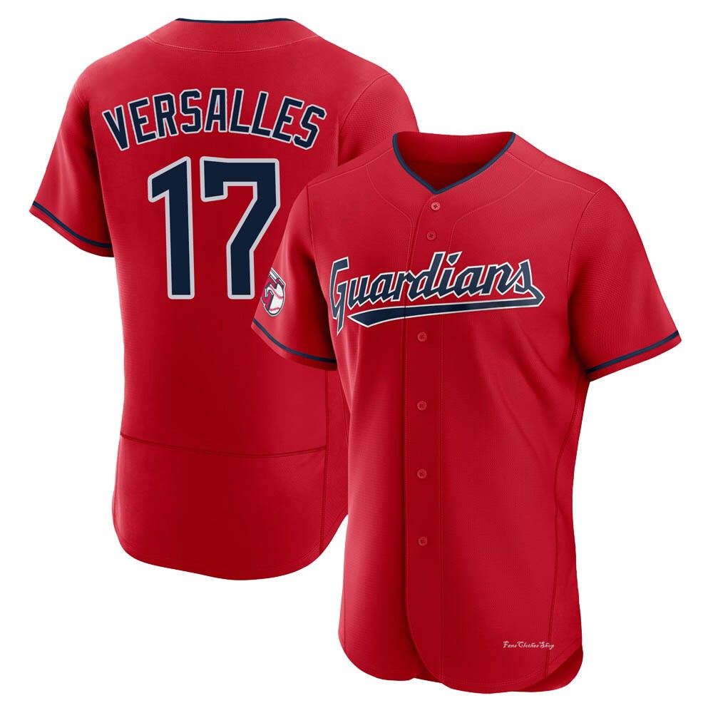 Men's Zoilo Versalles Cleveland Guardians Authentic Red Alternate Jersey