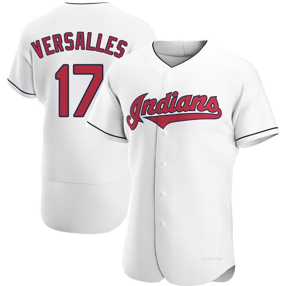 Men's Zoilo Versalles Cleveland Guardians Authentic White Home Jersey