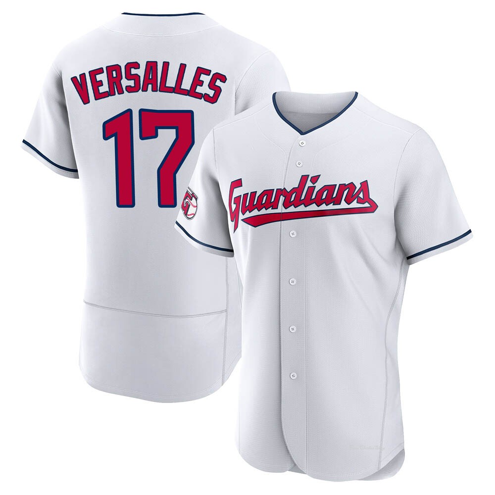 Men's Zoilo Versalles Cleveland Guardians Authentic White Home Jersey