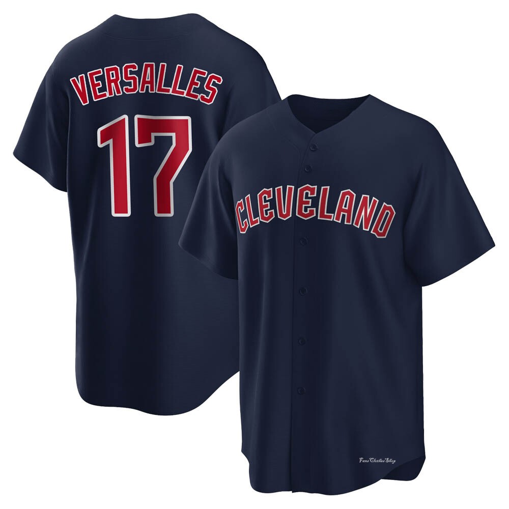 Men's Zoilo Versalles Cleveland Guardians Replica Navy Alternate Jersey