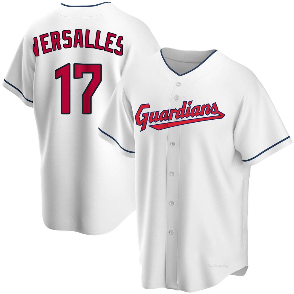 Men's Zoilo Versalles Cleveland Guardians Replica White Home Jersey