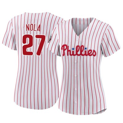 Women's Aaron Nola Philadelphia Phillies Authentic White 2022 World Series Home Jersey