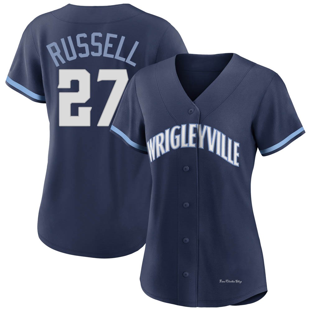 Women's Addison Russell Chicago Cubs Replica Navy 2021 City Connect Jersey