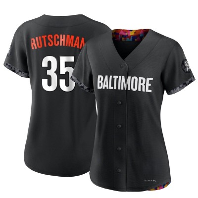 Women's Adley Rutschman Baltimore Orioles Authentic Black 2023 City Connect Jersey