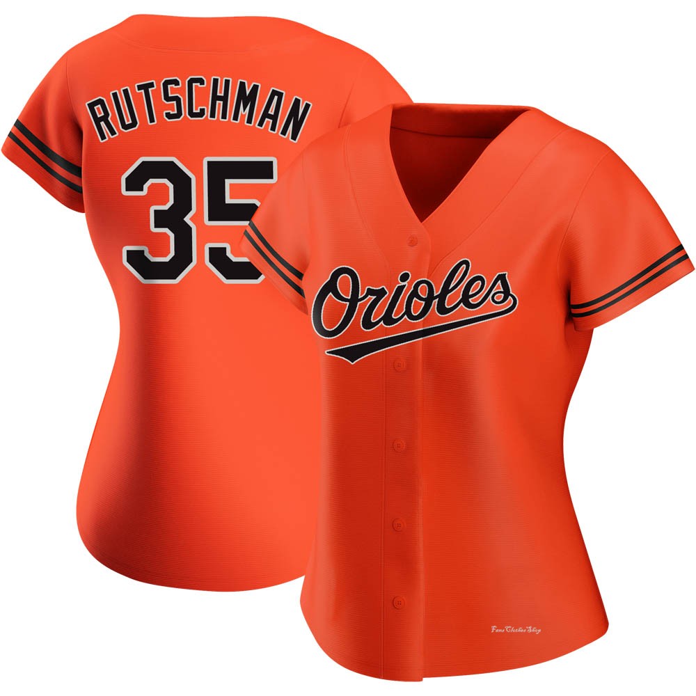 Women's Adley Rutschman Baltimore Orioles Authentic Orange Alternate Jersey