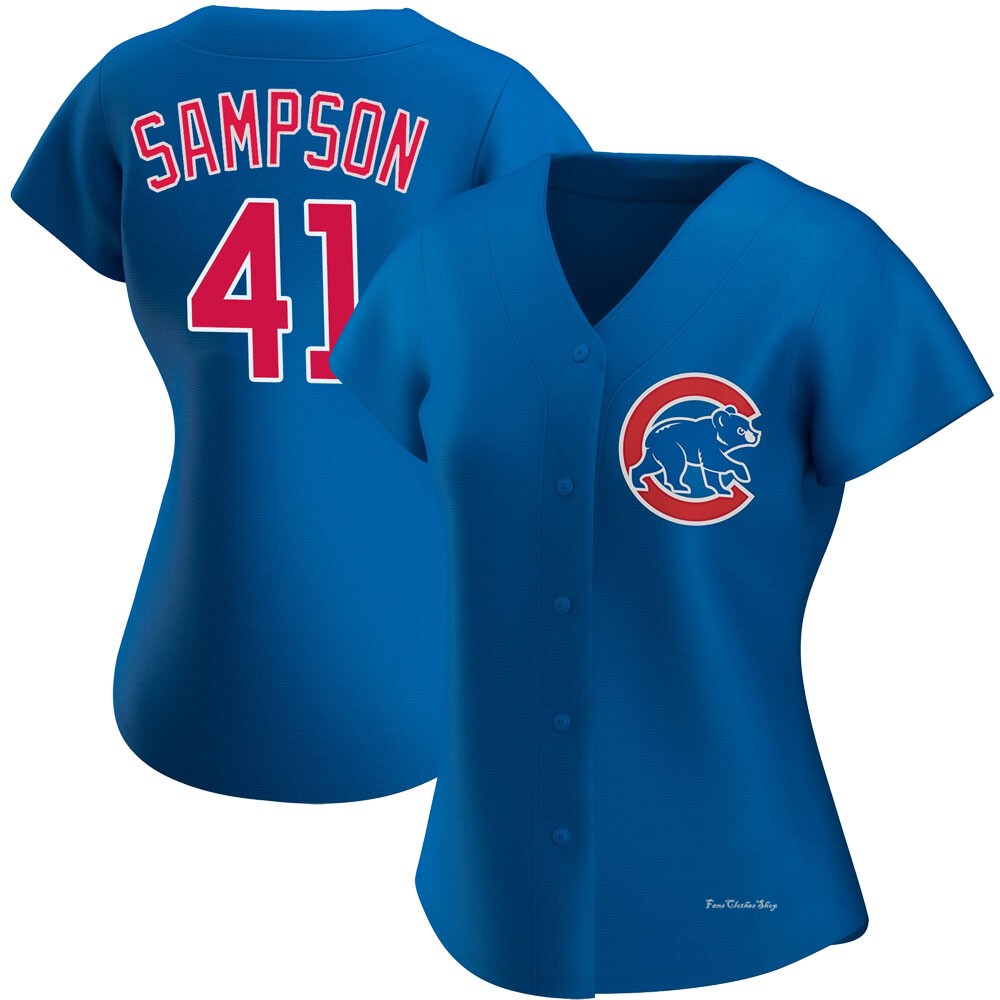 Women's Adrian Sampson Chicago Cubs Authentic Royal Alternate Jersey