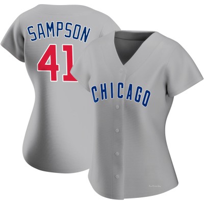 Women's Adrian Sampson Chicago Cubs Replica Gray Road Jersey