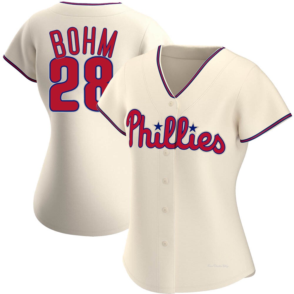 Women's Alec Bohm Philadelphia Phillies Authentic Cream Alternate Jersey