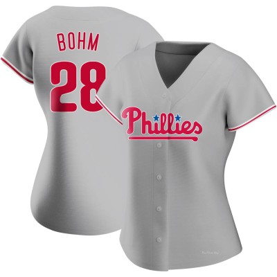 Women's Alec Bohm Philadelphia Phillies Authentic Gray Road Jersey