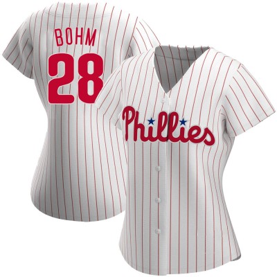Women's Alec Bohm Philadelphia Phillies Authentic White Home Jersey