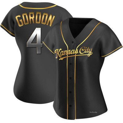 Women's Alex Gordon Kansas City Royals Replica Black Golden Alternate Jersey