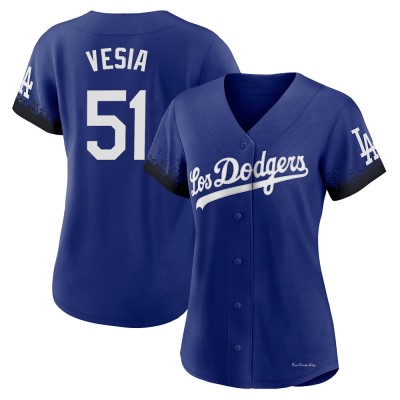 Women's Alex Vesia Los Angeles Dodgers Authentic Royal 2021 City Connect Jersey