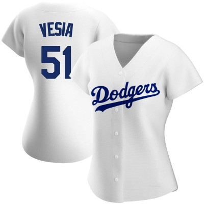 Women's Alex Vesia Los Angeles Dodgers Authentic White Home Jersey