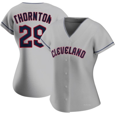 Women's Andre Thornton Cleveland Guardians Authentic Gray Road Jersey
