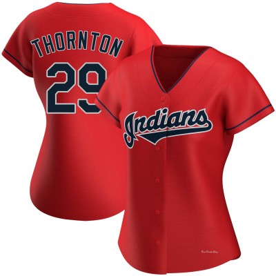 Women's Andre Thornton Cleveland Guardians Authentic Red Alternate Jersey