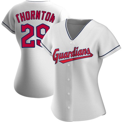 Women's Andre Thornton Cleveland Guardians Authentic White Home Jersey