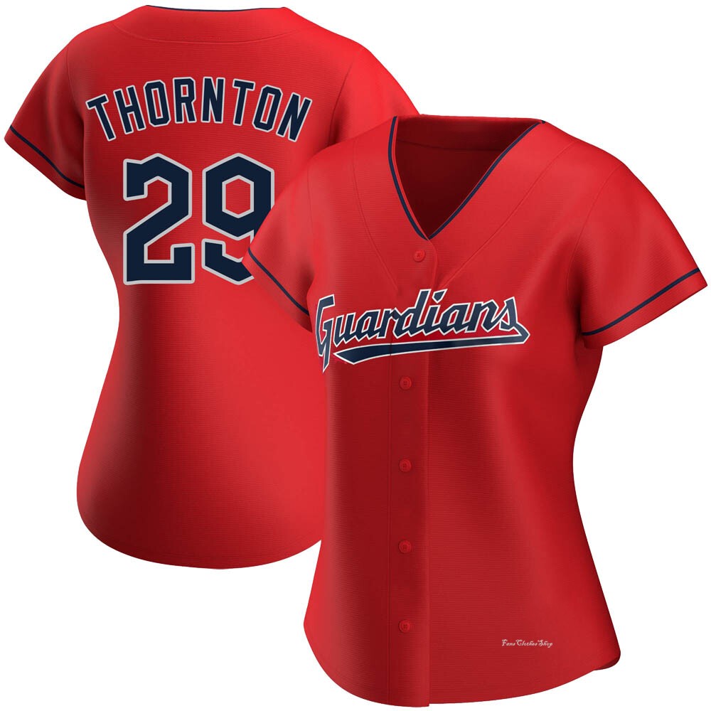 Women's Andre Thornton Cleveland Guardians Replica Red Alternate Jersey