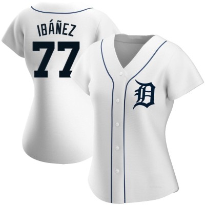 Women's Andy Ibanez Detroit Tigers Authentic White Home Jersey