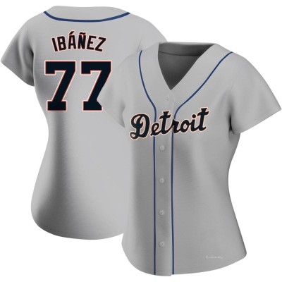 Women's Andy Ibanez Detroit Tigers Replica Gray Road Jersey